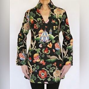 B the Collection Circus Theme Animal House Black Print B Timeless the Tunic SzM